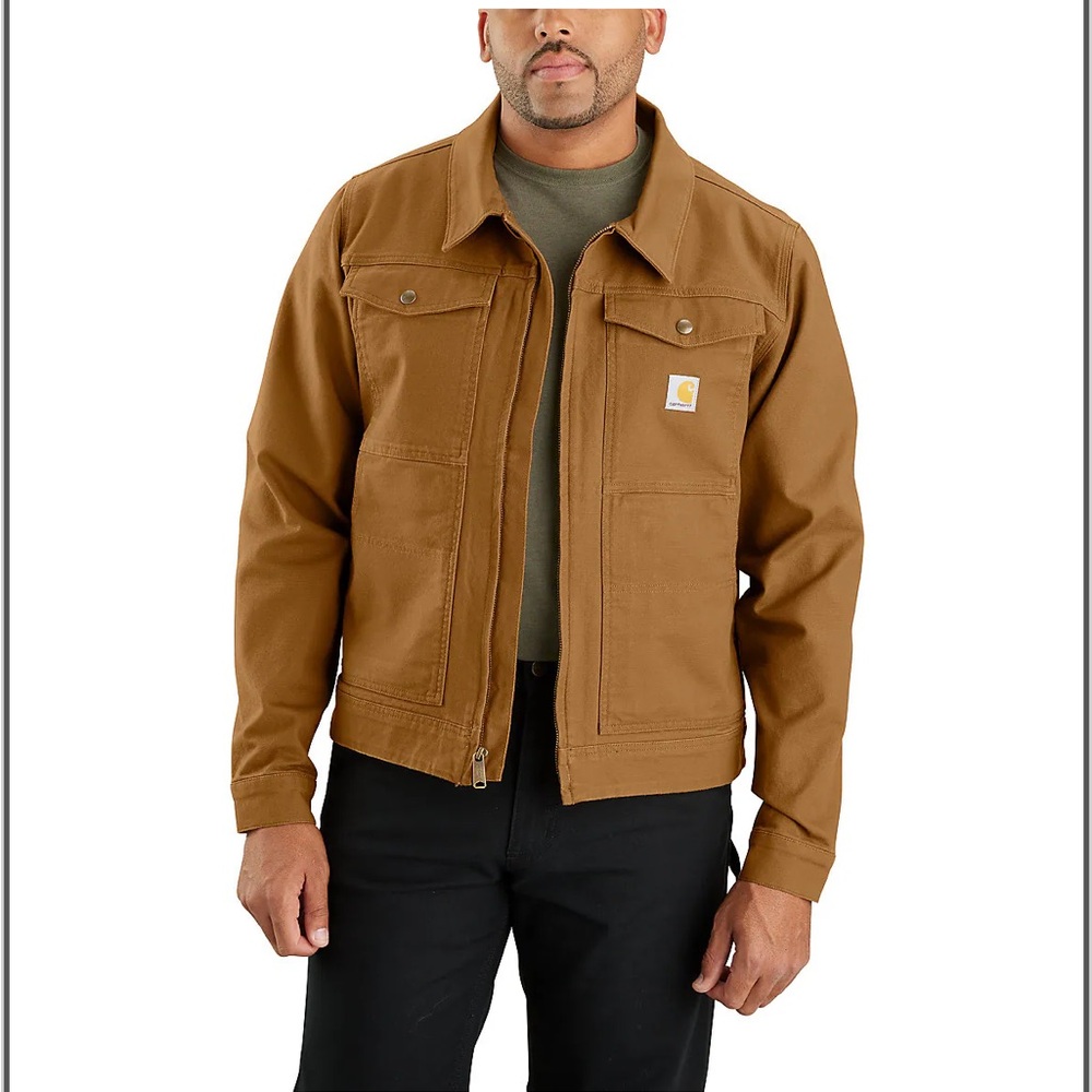 Carhartt Men's Tan RUGGED FLEX® RELAXED FIT DUCK JACKET